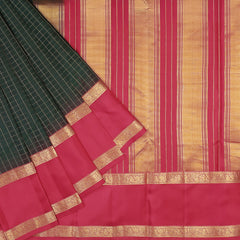 Dark Green Fancy Kanchipuram Silk Saree