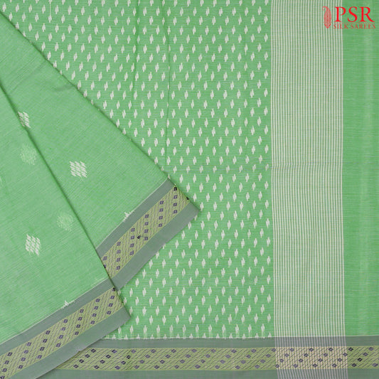 Mantis Green Byloom Cotton Saree