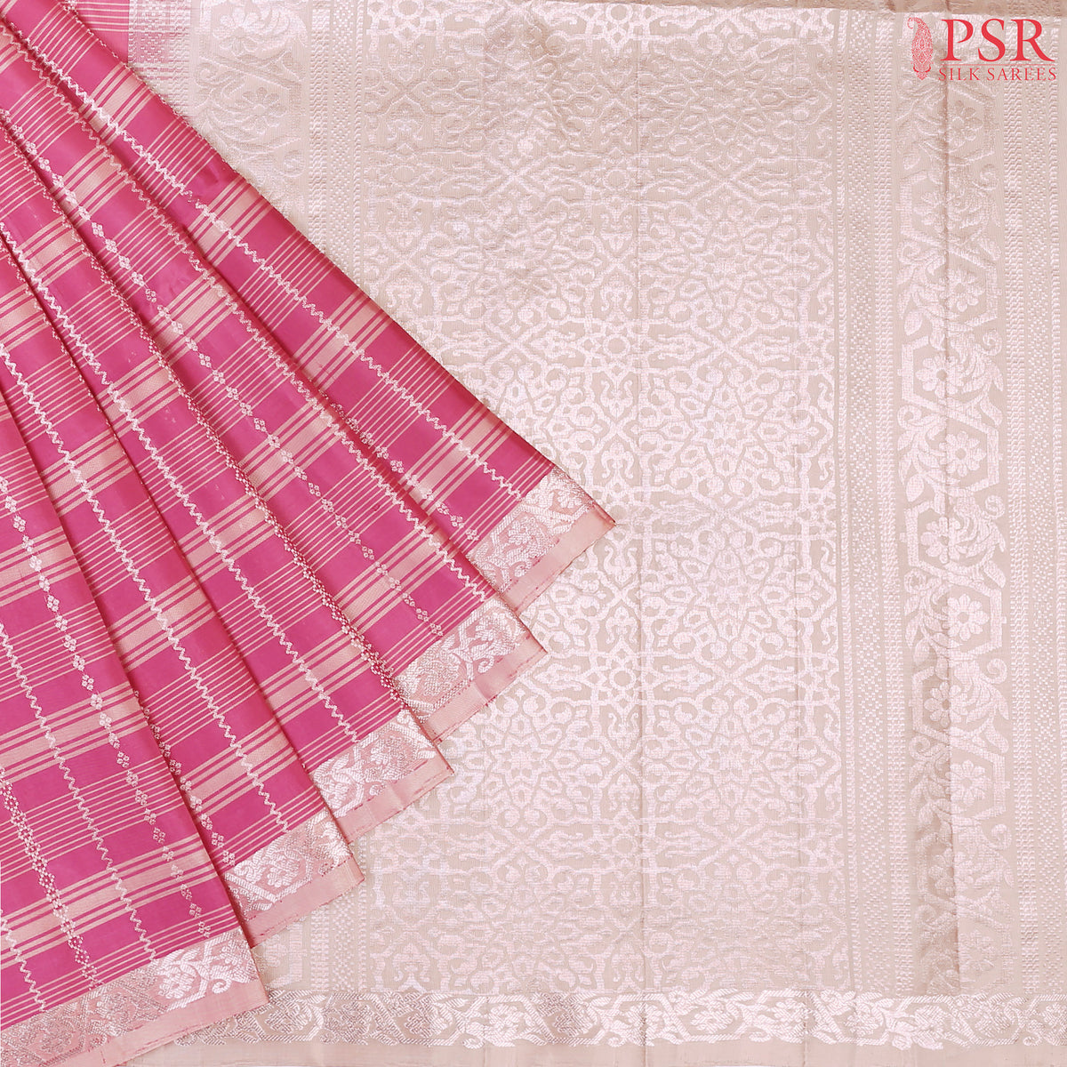 Fandango Pink Soft Silk Saree