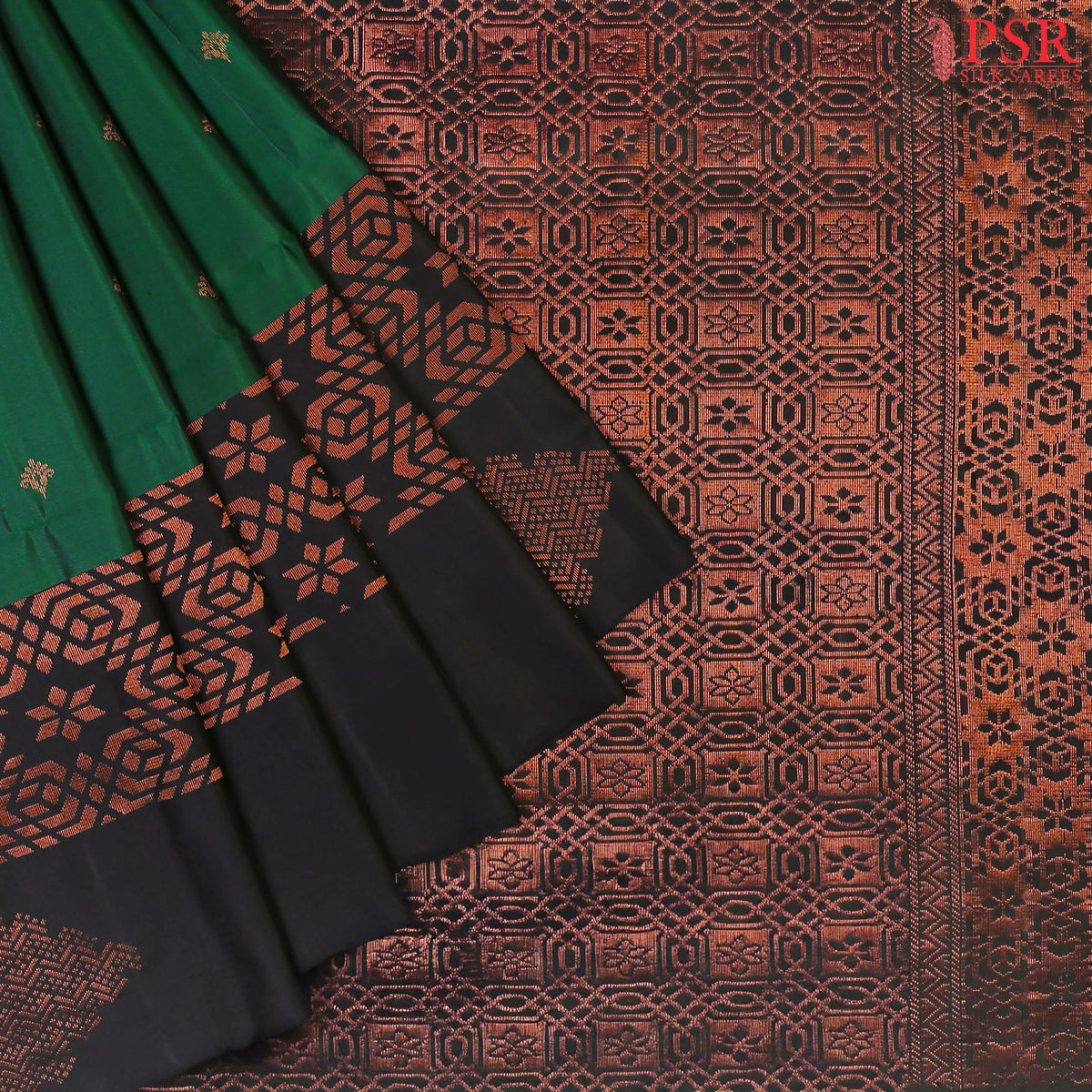 Dark Green Soft Silk Saree