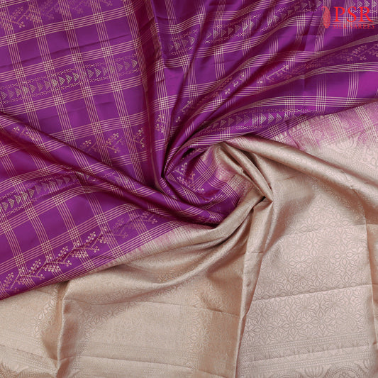 Vadamalli Purple Soft Silk Saree