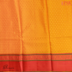 Marigold Yellow Kadiyal silk saree