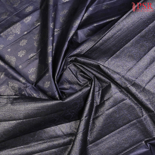 Charcoal Blue Banaras Tussar Silk Saree