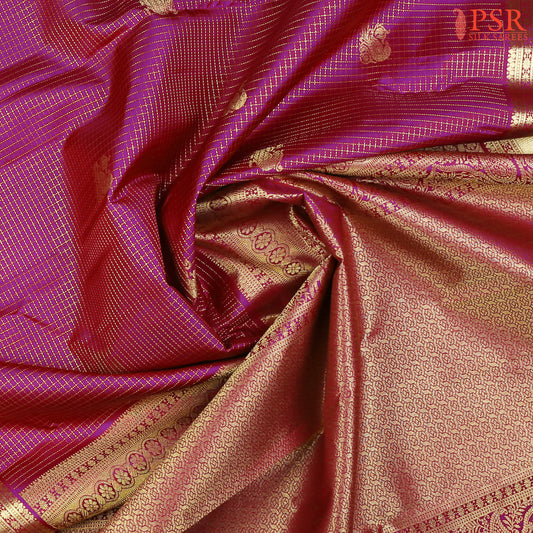 Boysenberry Purple Fancy Kanchipuram Silk Saree