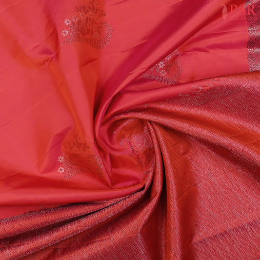 Scarlet Red Kanchipuram Silk Saree