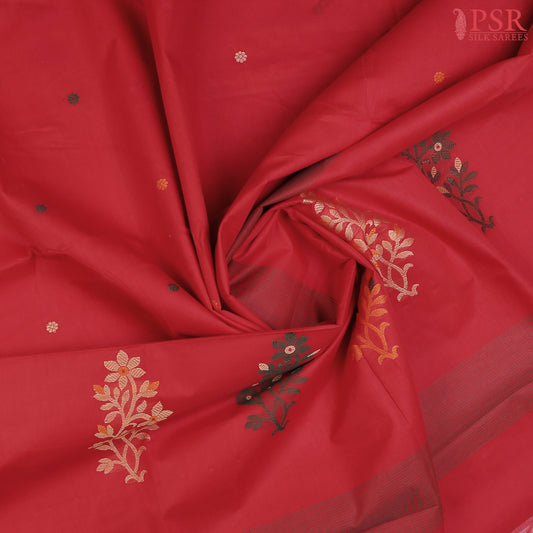 Red Chettinadu Cotton Saree