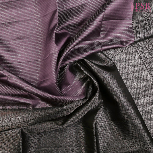 Dark Purple Mauve Soft Silk Saree