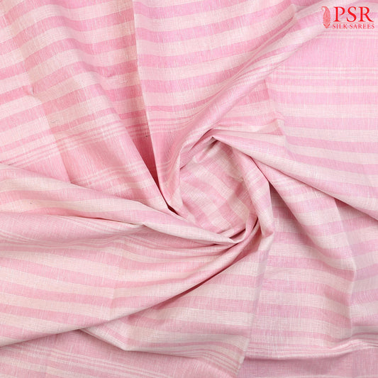 Light Pink & White Linen Saree