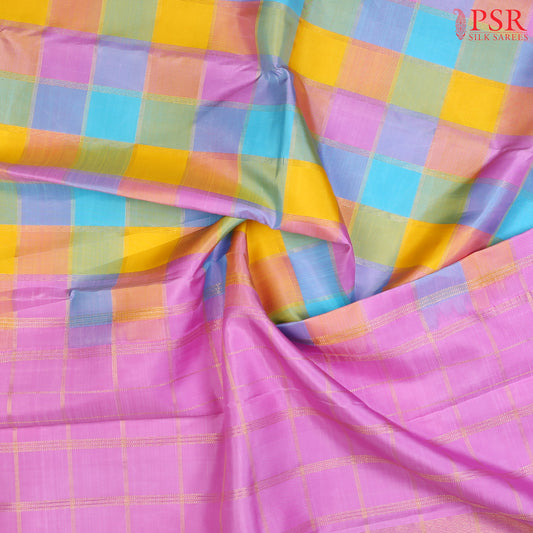 Multicolor Kanchipuram Silk Saree