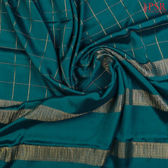 Teal Blue Mysore Silk Saree