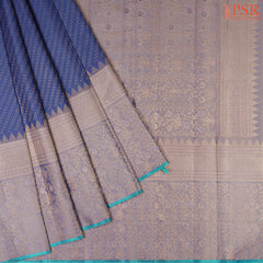 Prussian Blue Kanchipuram Silk Saree