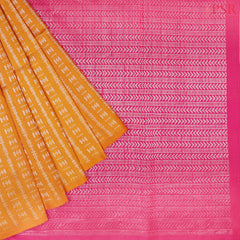 Mustard Yellow Jute Soft Silk Saree