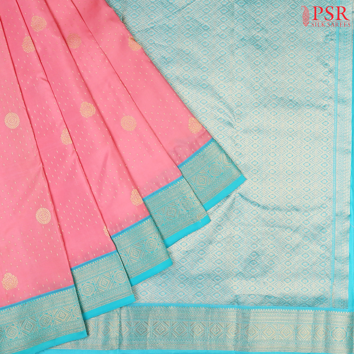 Light Pink Fancy Kanchipuram Silk Saree