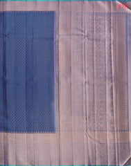 Prussian Blue Kanchipuram Silk Saree