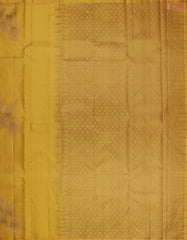 Amber Mustard Yellow Kanchipuram Silk Saree