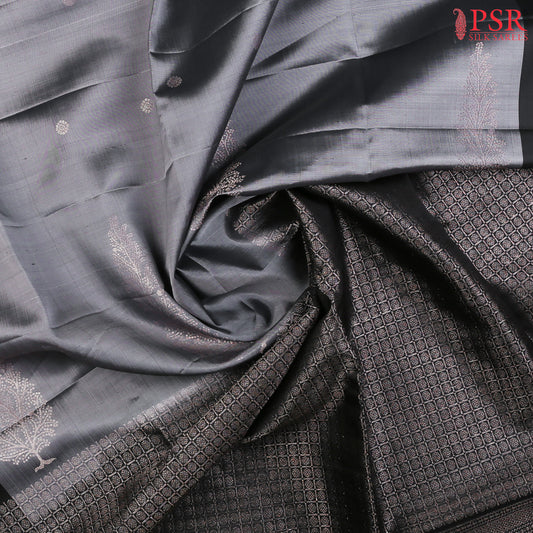 Grey Soft Silk Saree