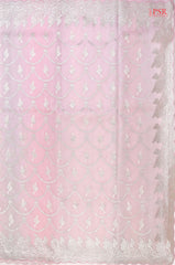 Pastel Pink Hues Organza Saree