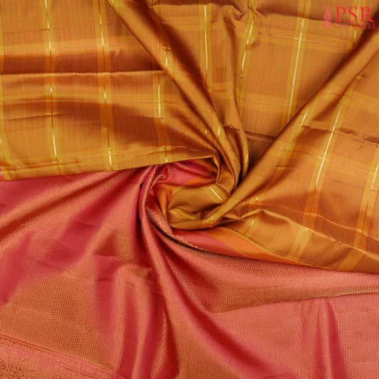 Dark Mustard YellowKanchipuram Silk Saree