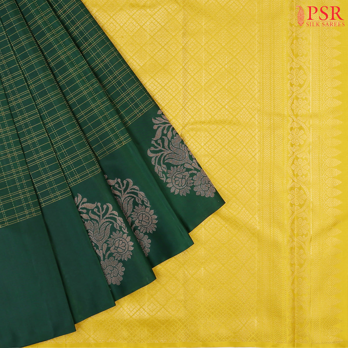 Dark Green Soft Silk Saree