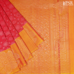 Red Soft Silk Mix Saree