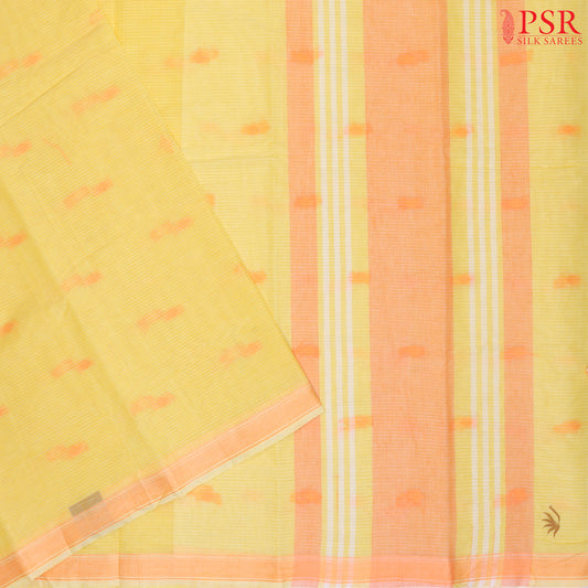 Yellow Pedana Cotton Saree