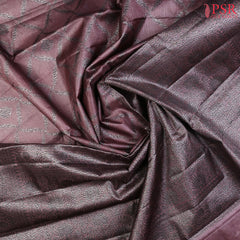 Dark Mauve Orchid Banaras Tussar Silk Saree