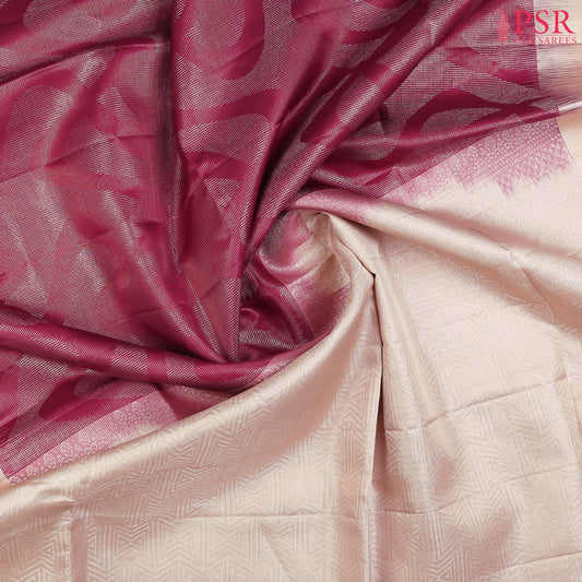 Burgundy Soft Silk Saree