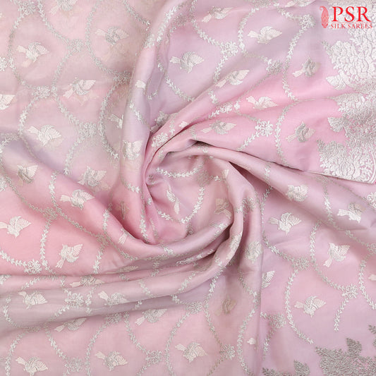 Pastel Pink Hues Organza Saree