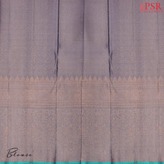 Prussian Blue Kanchipuram Silk Saree