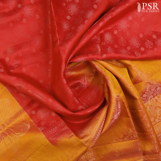 Red Soft Silk Mix Saree