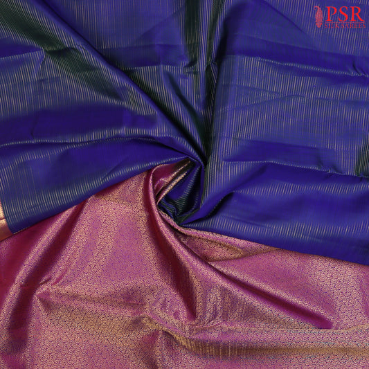 Cobalt Blue Fancy Kanchipuram Silk Saree