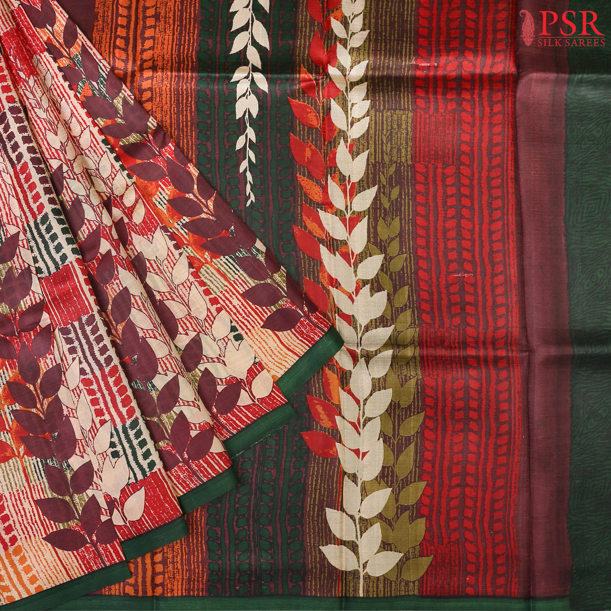 Beige Murshidabad Silk Saree