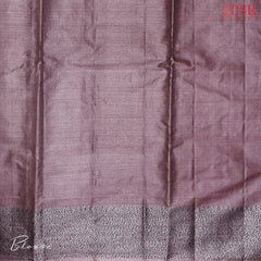 Dark Mauve Orchid Banaras Tussar Silk Saree