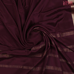 Dark Mahogany Brown Mysore Silk Saree