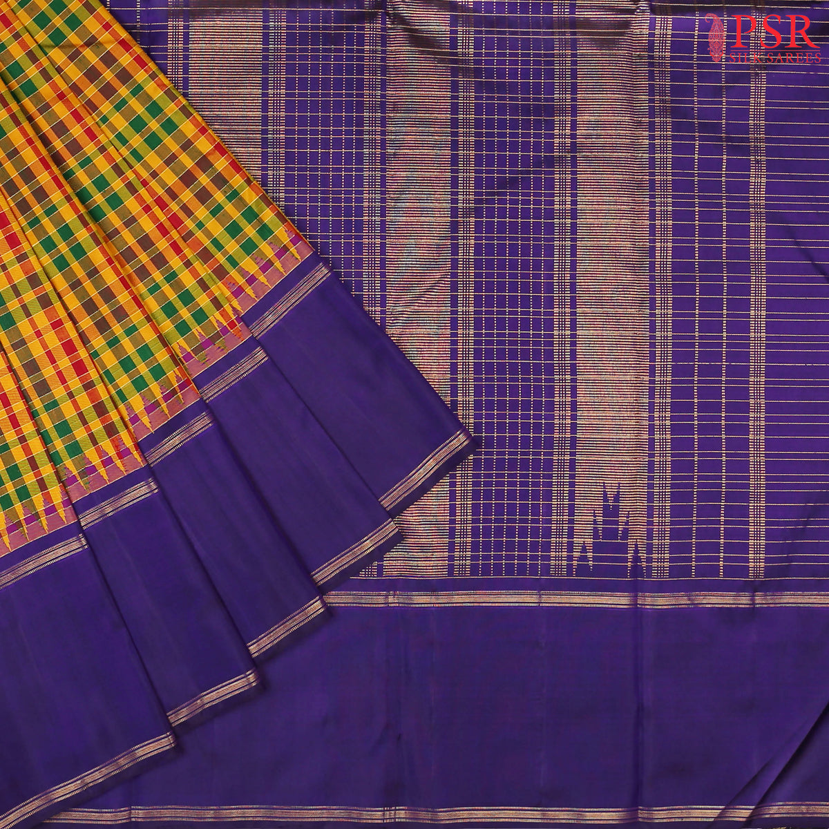 Multicolor Kanchipuram Silk Saree