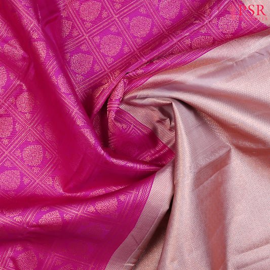 Magenta Pink Bridal Kanjivaram Silk Saree