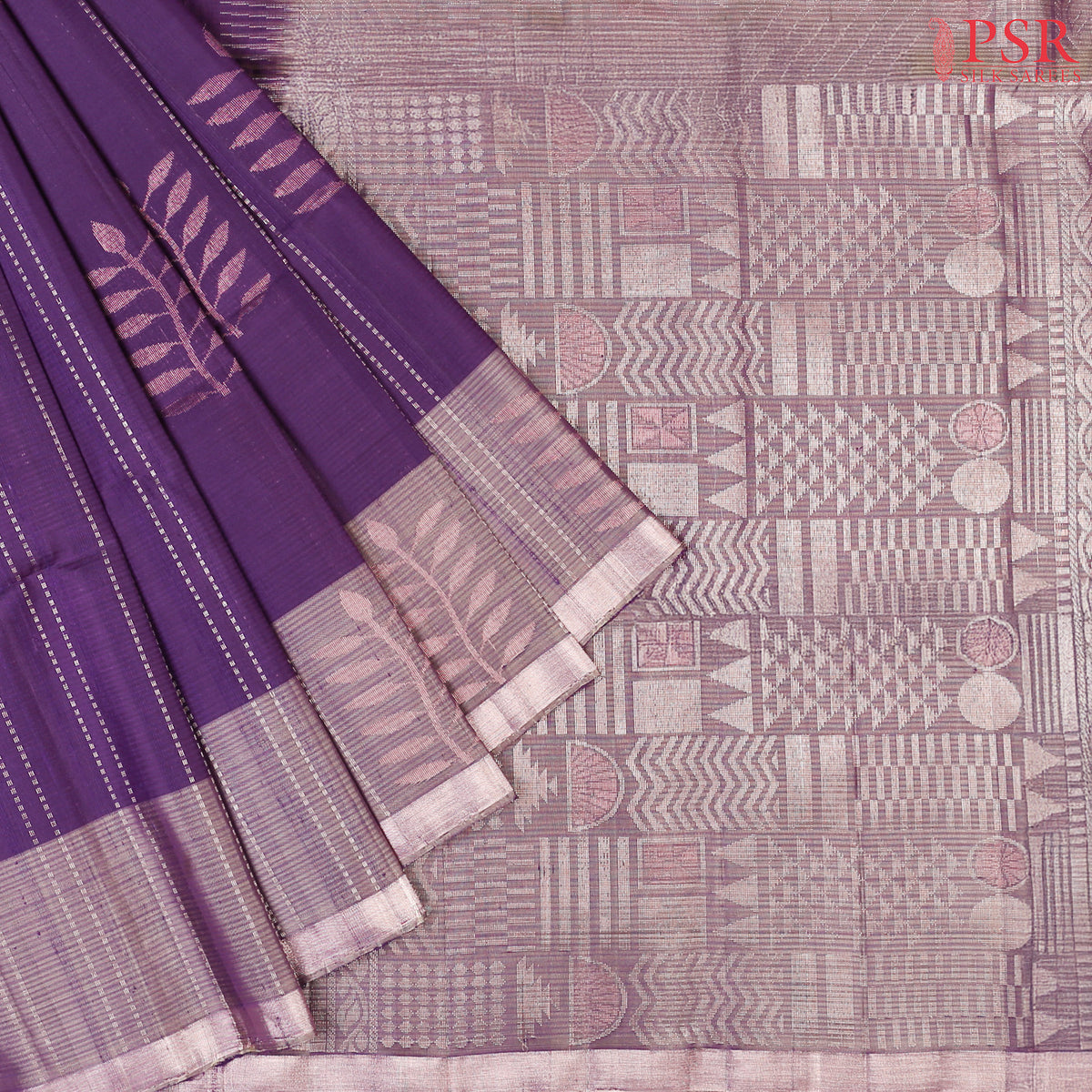 Tacao Violet Soft Silk Saree