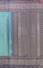 Dark Turquoise Kanchipuram Silk Saree