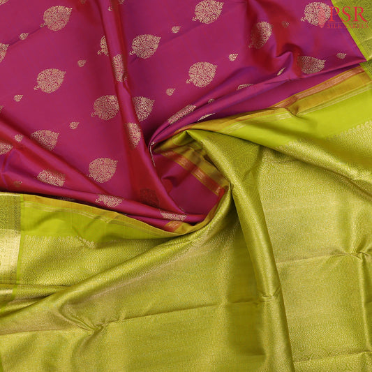 Berry Magenta Kanchipuram Silk Saree