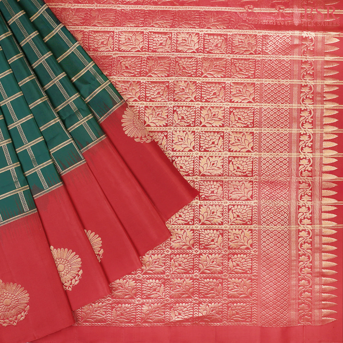 Dark Green Soft Silk Saree