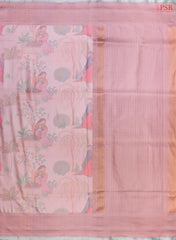 Light Pink Mauve Pashmina Silk Saree