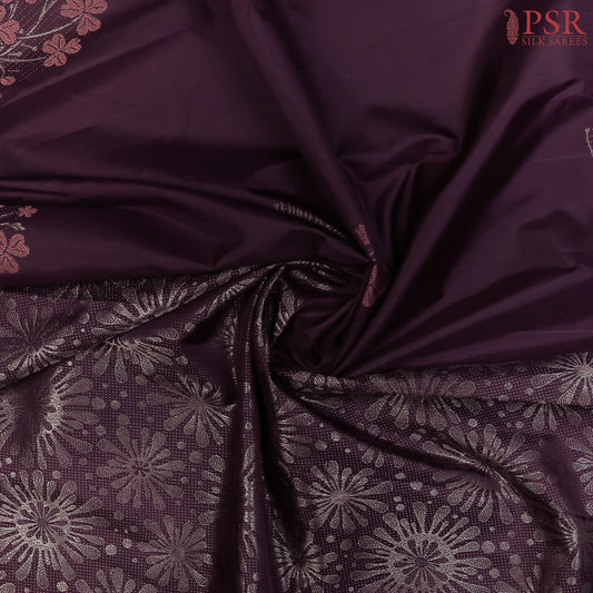 Raisin Purple Kanchipuram Silk Saree