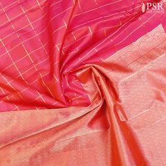 Fiery Pink Fancy Kanchipuram Silk Saree