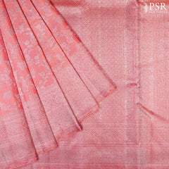 Candlelight Peach Kanchipuram Silk Saree