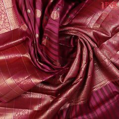 Rich Maroon Chiniya Silk Saree