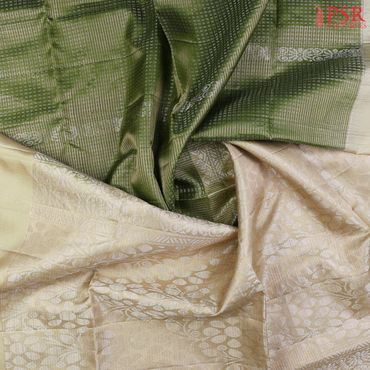 Fern Green Soft Silk Saree