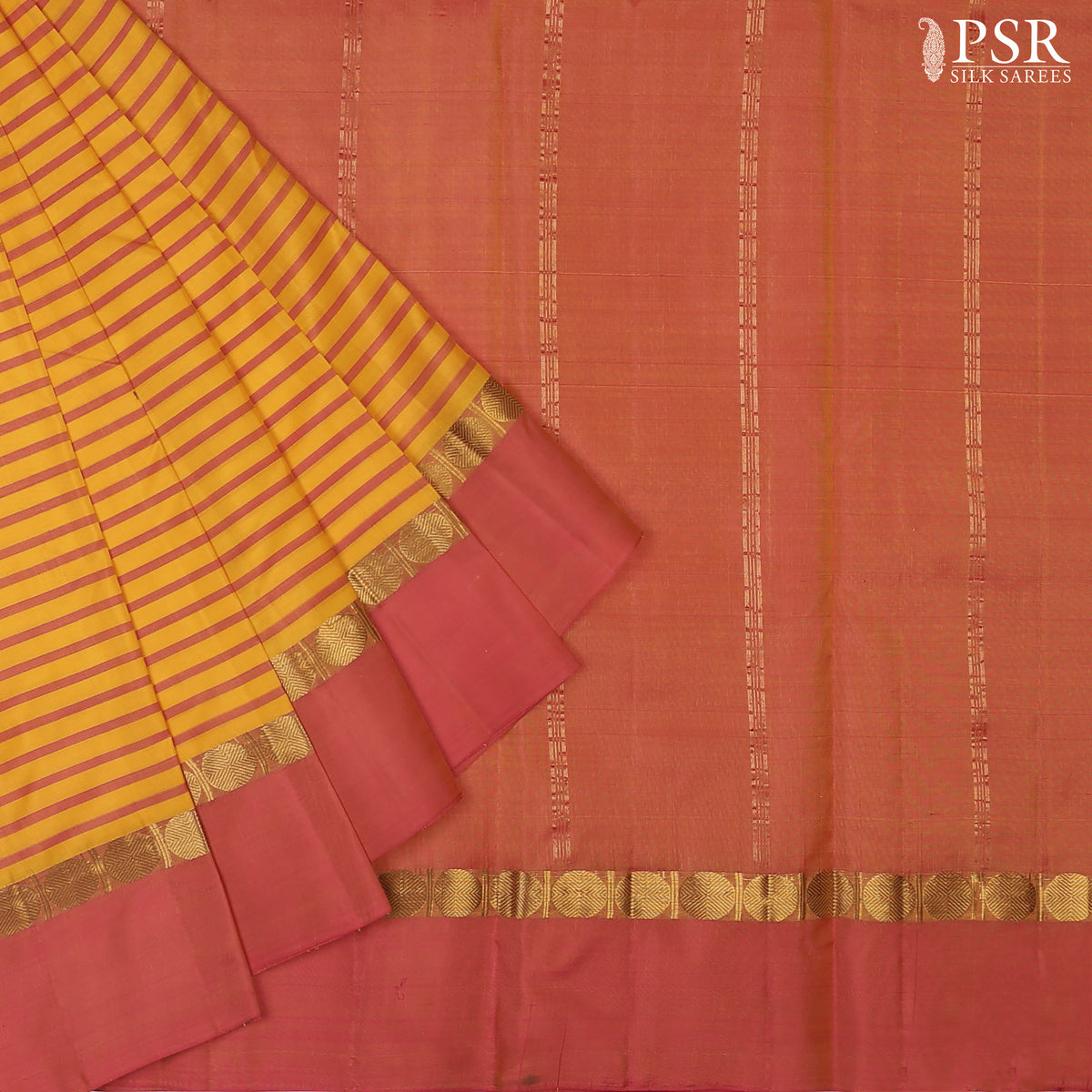 Yellow Arani Silk Saree