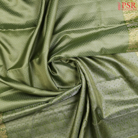 Asparagus Green Kanchipuram Silk Saree