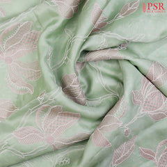 Romaine Green Organza Saree