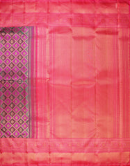 Emerald Green & Magenta Purple Kanchipuram Silk Saree